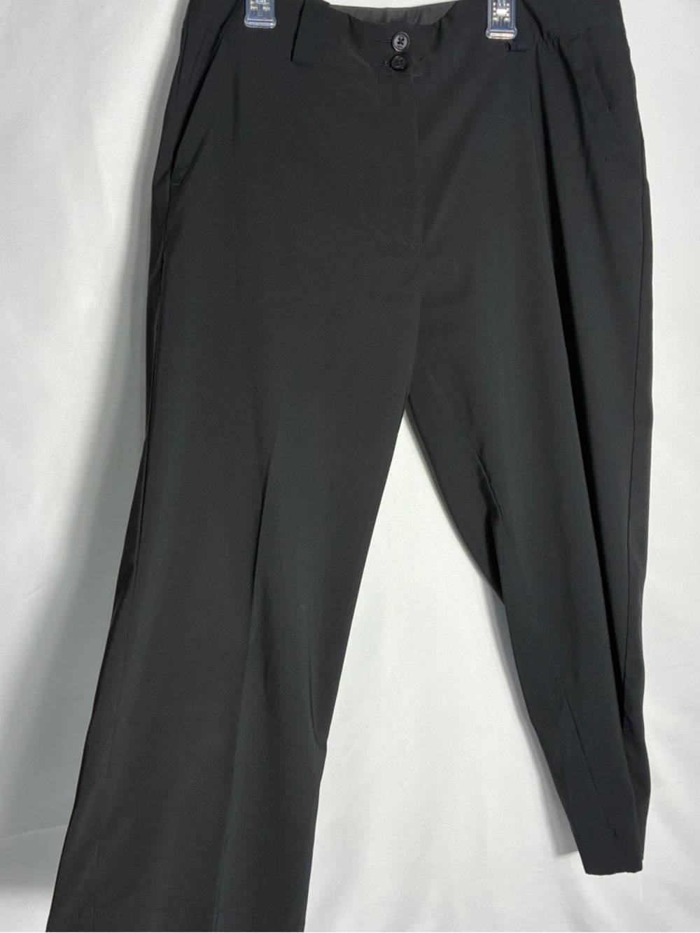 Nike Golf Dri-FIT Tailored Cropped Pants Women's Size 6P Black Double Button